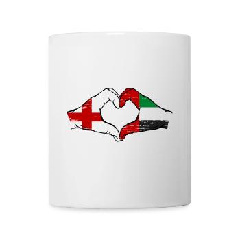 England United Arab Emirates Heart - Mug - white - Front
