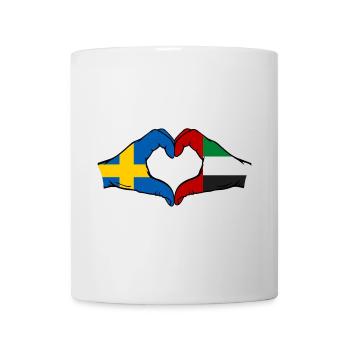 Sweden United Arab Emirates Flag Heart - Mug - white - Front