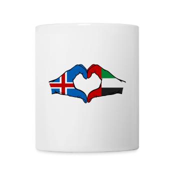 Island Vereinigte Arabische Emirate Flagge Herz - Tasse - Weiß - Vorne