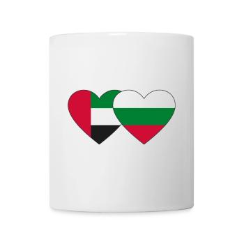 Vereinigte Arabische Emirate Bulgarien Flagge Herz - Tasse - Weiß - Vorne
