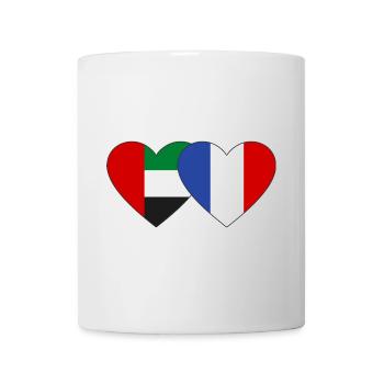 Vereinigte Arabische Emirate Frankreich Flagge - Tasse - Weiß - Vorne