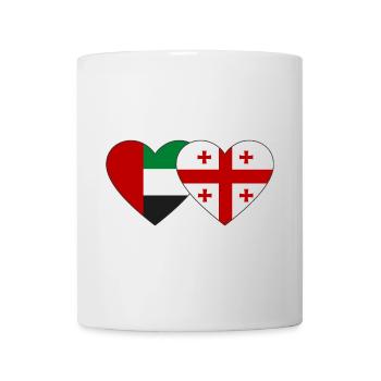 United Arab Emirates Georgia Flag Heart - Mug - white - Front
