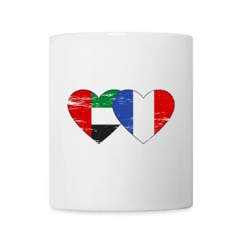 Vereinigte Arabische Emirate Frankreich Flagge - Tasse - Weiß - Vorne