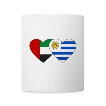 Vereinigte Arabische Emirate Uruguay Flagge Herz - Tasse - Weiß - Vorne