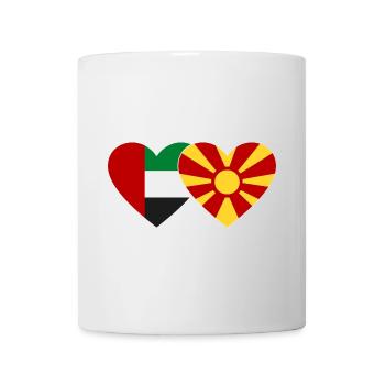 Vereinigte Arabische Emirate Mazedonien Flagge - Tasse - Weiß - Vorne