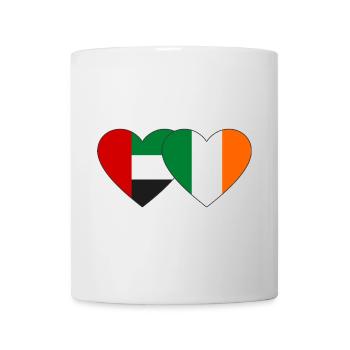 United Arab Emirates Ireland Flag Heart - Mug - white - Front