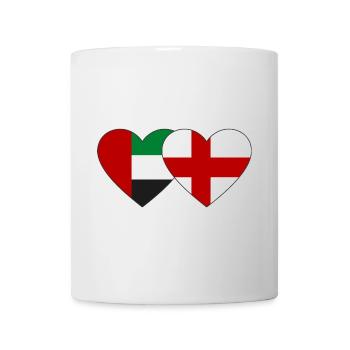 United Arab Emirates England Flag Heart - Mug - white - Front