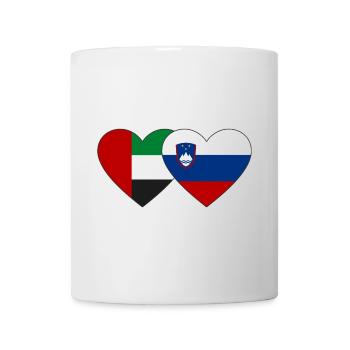 Vereinigte Arabische Emirate Slowenien Flagge Herz - Tasse - Weiß - Vorne