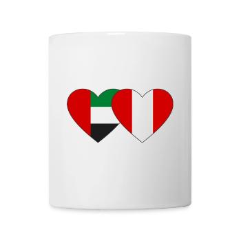 Vereinigte Arabische Emirate Peru Flagge Herz - Tasse - Weiß - Vorne