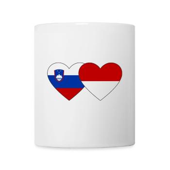 Slowenien Indonesien Flagge Herz - Tasse - Weiß - Vorne