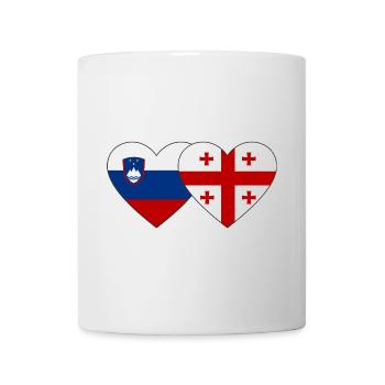 Slowenien Georgien Flagge Herz - Tasse - Weiß - Vorne