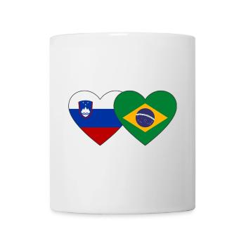 Slowenien Brasilien Flagge Herz - Tasse - Weiß - Vorne
