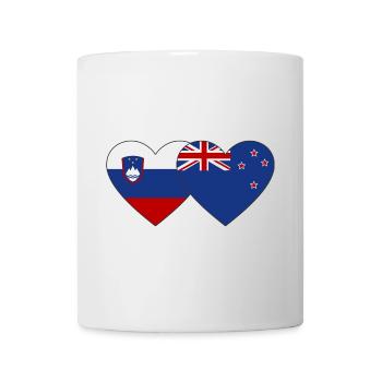 Slovénie Nouvelle-Zélande Drapeau Coeur - Mug blanc - blanc - Devant