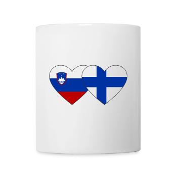 Slowenien Finnland Flagge Herz - Tasse - Weiß - Vorne
