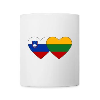 Slowenien Litauen Flagge Herz - Tasse - Weiß - Vorne