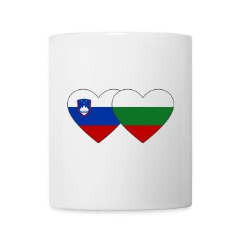 Slovenia Bulgaria Flag Heart - Mug - white - Front