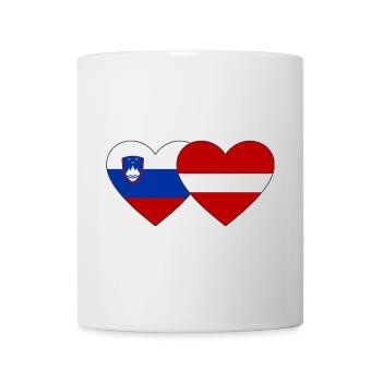 Slovenia Latvia Flag Heart - Mug - white - Front