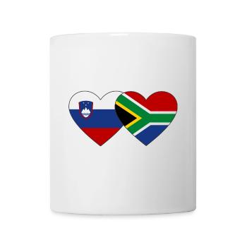 Slowenien Südafrika Flagge Herz - Tasse - Weiß - Vorne