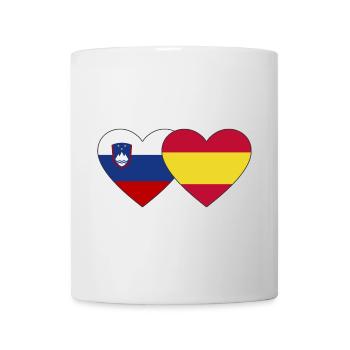 Slowenien Spanien Flagge Herz - Tasse - Weiß - Vorne