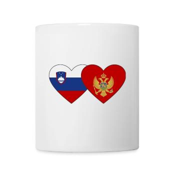 Slowenien Montenegro Flagge Herz - Tasse - Weiß - Vorne