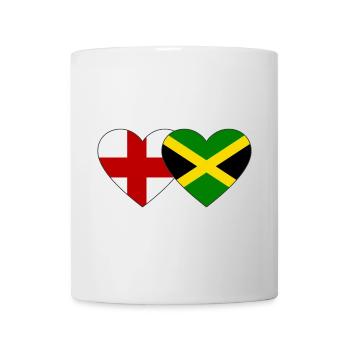 England Jamaika Flagge Herz - Tasse - Weiß - Vorne