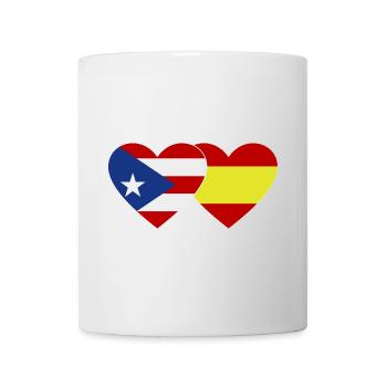 Puerto Rico Spanien Flagge Herz - Tasse - Weiß - Vorne