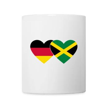 Deutschland Jamaika Flagge Herz - Tasse - Weiß - Vorne
