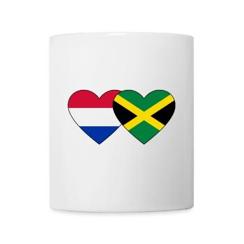 Holland Jamaika Flagge Herz - Tasse - Weiß - Vorne
