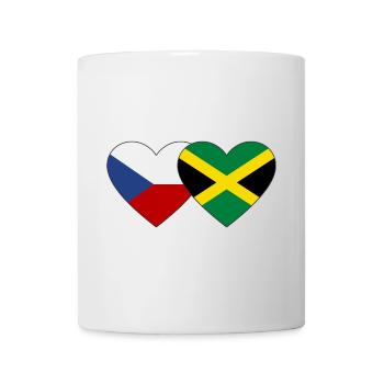 Tschechien Jamaika Flagge Herz - Tasse - Weiß - Vorne