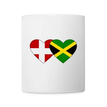 Dänemark Jamaika Flagge Herz - Tasse - Weiß - Vorne