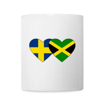 Schweden Jamaika Flagge Herz - Tasse - Weiß - Vorne