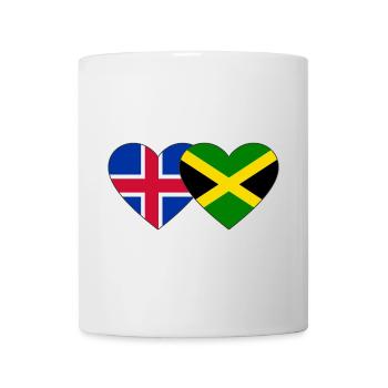 Island Jamaika Flagge Herz - Tasse - Weiß - Vorne