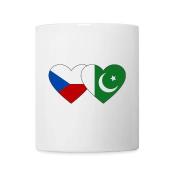 République tchèque Pakistan Drapeau Coeur - Mug blanc - blanc - Devant