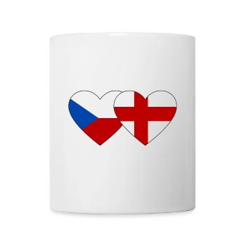 République tchèque Angleterre Drapeau Coeur - Mug blanc - blanc - Devant
