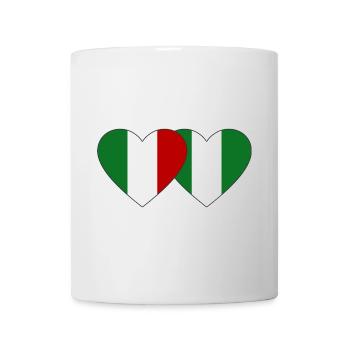 Italy Nigeria Flag Heart - Mug - white - Front