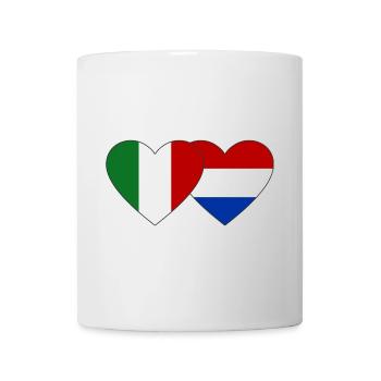 Italy Holland Flag Heart - Mug - white - Front