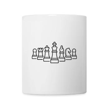 Pièces d’échecs Joueurs d’échecs - Mug blanc - blanc - Devant