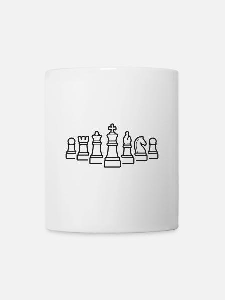 Pièces d’échecs Joueurs d’échecs - Mug blanc - blanc