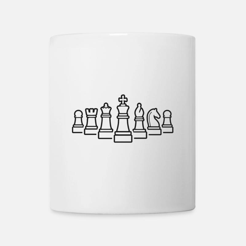 Pièces d’échecs Joueurs d’échecs - Mug blanc - blanc