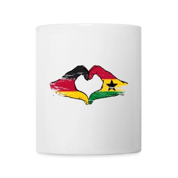 Deutschland Ghana Flagge Hände Herzform used - Tasse - Weiß - Vorne