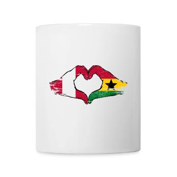 Peru Ghana Flagge Hände Herzform used - Tasse - Weiß - Vorne