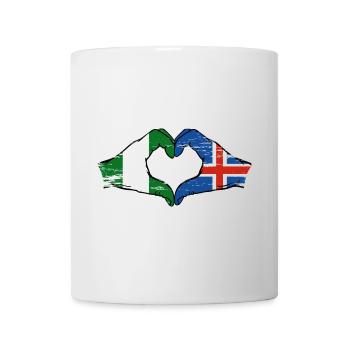 Drapeau de l’île du Nigeria mains forme de coeur utilisé - Mug blanc - blanc - Devant