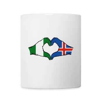 Drapeau de l’île du Nigeria mains forme de coeur - Mug blanc - blanc - Devant