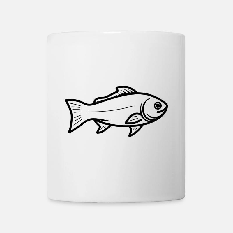Fisch Skizze - Tasse - Weiß