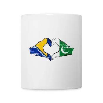 Bosnien Pakistan Flagge Hände Herzform used - Tasse - Weiß - Vorne
