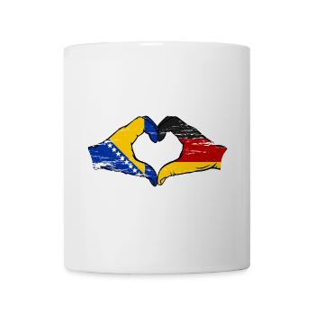 Bosnien Deutschland Flagge Hände Herzform used - Tasse - Weiß - Vorne