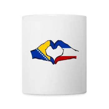 Bosnia Holland Flag Hands Heart Shape - Mug - white - Front