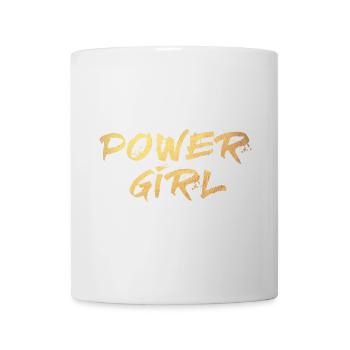 Power Girl Gold Mädchen Energie Handschrift deluxe - Tasse - Weiß - Vorne