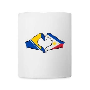 Bosnien Philippinen Flagge Hände Herzform - Tasse - Weiß - Vorne