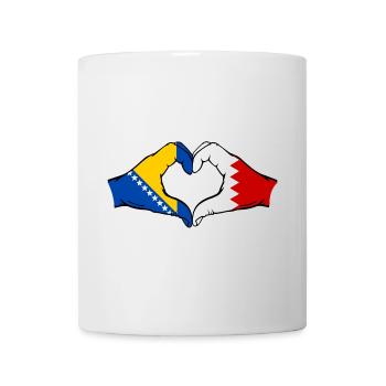 Bosnia Bahrain Flag Hands Heart Shape - Mug - white - Front